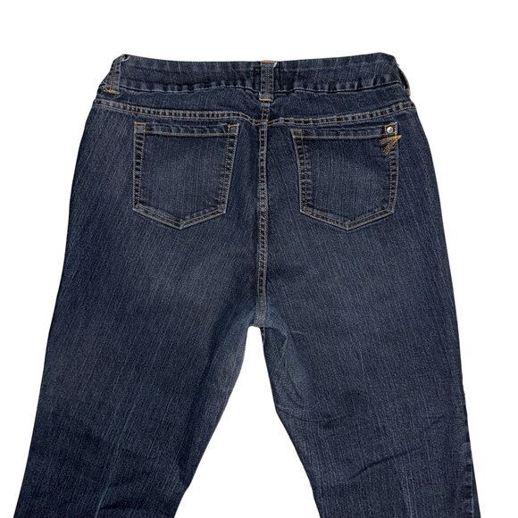 Torrid Plus Size Bootcut Jeans Womens 16 28 Blue Denim Stretch Dark Wash Pockets - Picture 6 of 8